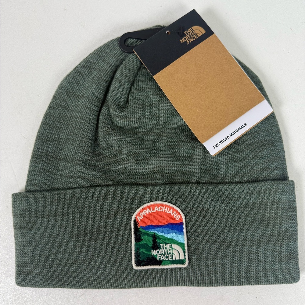 TNF North Face Earthscape Embroidered Patch Beanies set of 3 New NwT Mountains - Picture 2 of 10